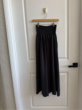 Anthropologie Black Smocked Pants